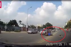 Sự thật đoạn clip nam thanh niên bỏ mặc bạn gái sau va chạm giao thông để đuổi theo chú chó