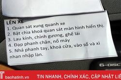 Xôn xao chồng soạn 'giáo án' lái xe ô tô tỉ mỉ cho vợ