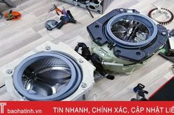 Một phần ba trọng lượng của máy giặt cửa ngang là bê tông