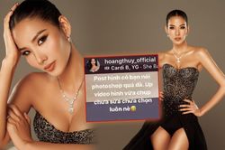 Hoàng Thùy đáp trả netizen khi bị nói photoshop quá đà, đăng trọn bộ ảnh gốc 'tốt gỗ hơn tốt nước sơn'