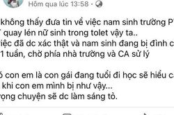 Điều tra vụ 2 nam sinh đặt máy quay lén trong nhà vệ sinh nữ