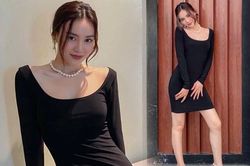 Lan Ngọc thả nhẹ đường cong với toàn váy đen tối giản vẫn đẹp nức nở