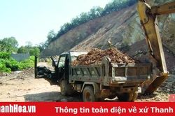 Đã xử lý hoạt động khai thác đất trái phép tại xã Cầu Lộc