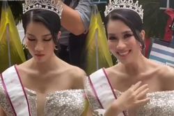 Á hậu Phương Anh bị team qua đường tóm gọn khoảnh khắc ngủ gật nhưng cực xinh tại một sư kiện