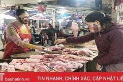 Giá thịt lợn tại chợ dân sinh Hà Tĩnh thấp nhất trong năm