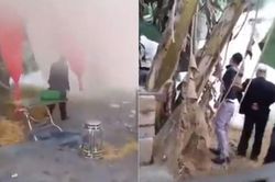 Xôn xao clip tình cũ của cô dâu đốt rạp cưới, quan khách nháo nhào bỏ chạy