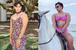 'Hot boy' 6 múi gây ngỡ ngàng khi diện đồ nữ, 'cân trọn' từ váy dài đến bikini
