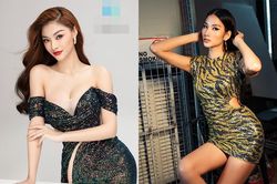 Hoàng Thùy diện váy bó sát khoe chân dài 'cực phẩm', Kiều Loan trể nải vòng 1 gợi cảm