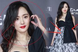 Dương Mịch gây mất điểm với chiếc áo cài nơ quá khổ, nghi vấn vòng 1 nở nang bất thường