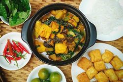 Món ngon cuối tuần: Ốc om chuối đậu ngon khó cưỡng