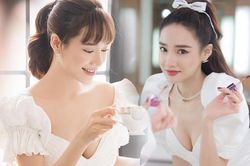 Dù chân tay gầy gò như muốn gãy, Nhã Phương vẫn tỏa sáng với khuôn ngực nảy nở