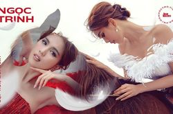 Bộ ảnh váy dạ hội mới của Ngọc Trinh đẹp long lanh nhưng địa điểm chụp lại gây tranh cãi