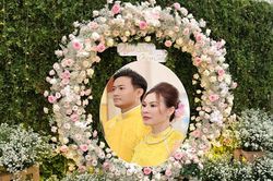 Tiệc cưới ngập hoa hồng của Quý Bình