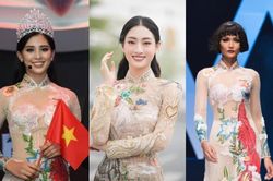 Lương Thùy Linh, Tiểu Vy, H'Hen Niê cùng mặc áo dài cổ tích, fan ngây ngất vì ai cũng đẹp như thơ