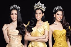 Nhan sắc Hoa hậu Đỗ Thị Hà cùng 2 Á hậu sau 1 tháng đăng quang