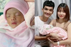 Sinh non 1,9kg, con gái Mạc Văn Khoa đã được mẹ can thiệp làm đẹp điểm đầu tiên trên mặt