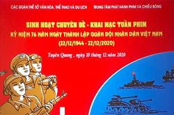 Khai mạc tuần phim kỷ niệm 76 năm Ngày thành lập QĐND Việt Nam