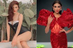 Lan Khuê khoe body nóng bỏng với áo tắm, Võ Hoàng Yến tựa đóa hồng với váy đỏ rực
