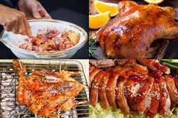 Bí quyết làm vịt nướng sa tế giòn bì