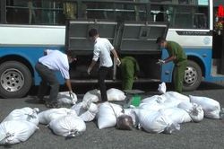 An Giang: Bắt giữ gần 1.700 kg huyết heo không rõ nguồn gốc