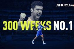 Djokovic cán mốc 300 tuần giữ ngôi số một