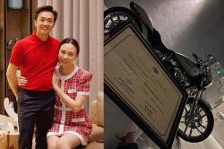 Sau 'cú lừa' xe đồ chơi, Đàm Thu Trang bất ngờ mua siêu moto cho chồng với giá 'nhìn mà choáng' ngay dịp Noel