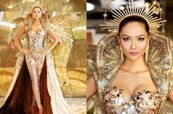 Hoa hậu H'Hen Niê hóa thân thành Nữ thần Mặt Trời đầy quyền lực trong bộ váy đồ sộ
