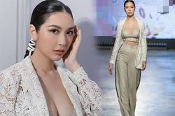 Á hậu Thúy Vân tái xuất sàn diễn sau sinh, giật spotlight với trang phục táo bạo