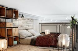 Nhờ có gác lửng, căn hộ 70m2 trở nên rộng và thoáng thấy rõ