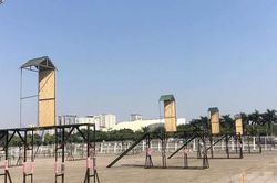 Cận cảnh sân vân động Mỹ Đình trước giờ countdown 2021