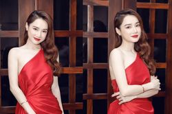 Nhã Phương lộng lẫy trong màu váy đỏ khoe vóc dáng nuột nà hút mắt