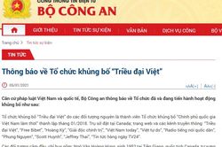 Bộ Công an thông tin về Tổ chức khủng bố 'Triều đại Việt'