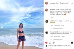 Thu Trang tung ảnh bikini, chồng 'tá hỏa': Đi vô mặc áo vào!