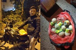 Bắt giữ thanh niên vận chuyển pháo hình dạng lựu đạn