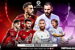 Soi kèo nhà cái Osasuna vs Real Madrid. Vòng 18 La Liga Tây Ban Nha