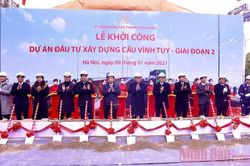 Hà Nội khởi công dự án cầu Vĩnh Tuy giai đoạn 2
