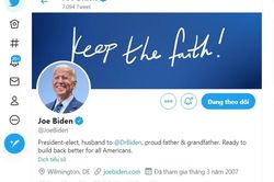 Lượt theo dõi Twitter của ông Joe Biden tăng vọt sau vụ hỗn loạn ở Điện Capitol
