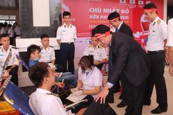 Hơn 800 tình nguyện viên của Học viện Hải quân tham gia 'Ngày hội hiến máu tình nguyện'
