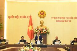 Khai mạc phiên họp thứ 52 của Ủy ban Thường vụ Quốc hội
