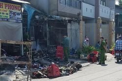 Cháy tiệm tạp hóa lúc rạng sáng, hai bà cháu kịp thời bung cửa tháo chạy qua 'biển lửa'