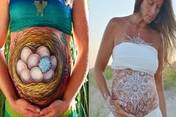 Mê mẩn loạt tranh vẽ trên bụng bầu của những người mẹ sắp sinh