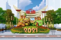 Phối cảnh Đường hoa Nguyễn Huệ Tết Tân Sửu 2021