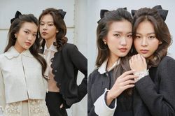 Phí Phương Anh, Doãn Hải My hóa chị em sinh đôi, ăn diện nền nã giữa trời rét buốt