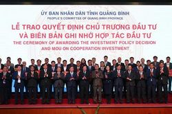 Quảng Bình thu hút hơn 92.000 tỷ đồng từ các nhà đầu tư