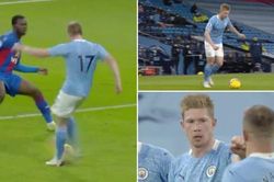 CĐV Man City phát cuồng vì cú vẩy má ngoài kiến tạo của De Bruyne