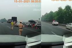 CSGT yêu cầu dừng xe, ô tô con bỏ chạy và cái kết