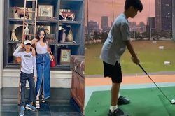 Con trai Lệ Quyên đã đánh golf chuyên nghiệp, đáng chú ý là lời khen của chồng cũ nữ ca sĩ