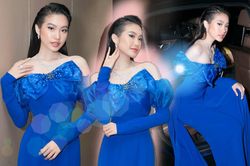 Doãn Hải My mặc áo dài khoe vai trần, mang trang sức gần 2 tỷ chiếm đóng ánh nhìn