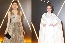 'So găng' thời trang thảm đỏ giữa Lệ Quyên và Cẩm Đan - tình trẻ của chồng cũ