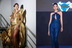 Minh Tú mặc váy xẻ ngực nóng bỏng, Hoàng Thùy khoe chân dài 'bất tận'